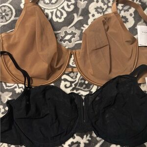 Auden Black and Tan Bras